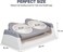 Elevated cat food and water bowl set for Indoor cats &amp; Kittens, Durable plastic pet feeder with Dual bowls, Non-toxic materials, and Anti-slip base, Easy to clean, 33 cm (GREY)