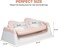 Elevated cat food and water bowl set for Indoor cats &amp; Kittens, Durable plastic pet feeder with Dual bowls, Non-toxic materials, and Anti-slip base, Easy to clean, 33 cm (PINK)
