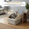 Stainless steel cat litter box with Scoop, Anti-splash design, Grid design, Non-stick, and Odor resistant, Open top kitty toilet for Indoor cats &amp; kittens, Easy to clean (BEIGE)