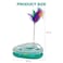 Interactive cat ball track toy with spring feather attachment, self-play cat toy for indoor cats and kittens, enhances physical exercise, mental stimulation, and daily fun (GREEN)