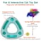 Interactive cat ball track toy with spring feather attachment, self-play cat toy for indoor cats and kittens, enhances physical exercise, mental stimulation, and daily fun (GREEN)