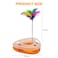 Interactive cat ball track toy with spring feather attachment, self-play cat toy for indoor cats and kittens, enhances physical exercise, mental stimulation, and daily fun (ORANGE)