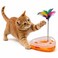 Interactive cat ball track toy with spring feather attachment, self-play cat toy for indoor cats and kittens, enhances physical exercise, mental stimulation, and daily fun (ORANGE)