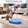 Interactive feather cat toy with Rolling ball track, Engaging exercises and training toy for Indoor cats &amp; kittens, Promote active play, stress relief, and Independent fun, 40 cm (Blue)