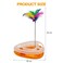 Interactive feather cat toy with Rolling ball track, Engaging exercises and training toy for Indoor cats &amp; kittens, Promote active play, stress relief, and Independent fun, 40 cm (Orange)