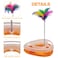 Interactive feather cat toy with Rolling ball track, Engaging exercises and training toy for Indoor cats &amp; kittens, Promote active play, stress relief, and Independent fun, 40 cm (Orange)