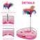 Interactive feather cat toy with Rolling ball track, Engaging exercises and training toy for Indoor cats &amp; kittens, Promote active play, stress relief, and Independent fun, 40 cm (Pink)