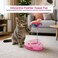 Interactive feather cat toy with Rolling ball track, Engaging exercises and training toy for Indoor cats &amp; kittens, Promote active play, stress relief, and Independent fun, 40 cm (Pink)