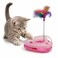 Interactive feather cat toy with Rolling ball track, Engaging exercises and training toy for Indoor cats &amp; kittens, Promote active play, stress relief, and Independent fun, 40 cm (Pink)