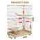 Cat cage with Rolling casters, Elevated Lounging platforms, Secure locking doors, and Leak-proof base, Heavy-duty metal cat enclosure for Indoor cats &amp; kittens, Easy to assemble, 101 cm (Beige)
