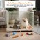 Metal cat cage kennel for cats &amp; small dogs, Durable pet playpen with Lockable doors, Metal frame, Rolling wheels, and Leak-proof base, Ideal for Indoor/Outdoor use, 85 cm (Beige)