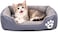 Pet bed with Soft plush, Low entry, Portable and Lightweight, 53 cm Cozy indoor lounger for puppies and kitten, Pet cushion with Raised sides, Comfortable, Warm, Washable &amp; Breathable Pet Sofa, (Grey)