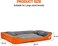 Orthopedic dog bed for Medium dogs, Soft plush pet sofa bed with Raised bolsters design, Soft plush surface, and Non-slip bottom, Comfortable calming puppy cushion, Easy to clean, 80 cm (Orange)