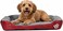 Orthopedic dog bed for Medium dogs, Soft plush pet sofa bed with Raised bolsters design, Soft plush surface, and Non-slip bottom, Comfortable calming puppy cushion, Easy to clean, 80 cm (Red)