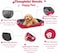 Pet bed with Soft plush, Low entry, Portable and Lightweight, 61 cm Cozy indoor lounger for small Dogs and Cats, Pet cushion with Raised sides, Comfortable, Warm, Washable &amp; Breathable Pet Sofa, (Red)