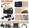 Pet Stroller for Cats, Small &amp; Medium Dogs, Foldable 96 cm Travel Cart with Mesh Ventilation, Storage Basket, Cup Holder and 4 Wheels for Shopping &amp; Outdoor Use, Dog stroller with Portable, (Beige)