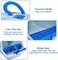 Cat toilet with Privacy Door, Anti-Tracking Grid, Top Lift Lid, and Scoop Included, 54 cm Enclosed litter box with Carry Handle, Odor Control, Easy to clean, Storage box, and Durable Plastic, (Blue)