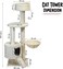 Cat Climbing Tree for Indoor Cats, 116 cm Multi-Level Cat Condo with Plush Perch, Comfortable Hammock, Sisal Scratch Posts, Ladder, and Interactive Play Ball, Cat Furniture for Multiple Cats, (Beige)