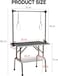 Pet grooming table for Medium to large dogs, Heavy-duty grooming station with Adjustable arm &amp; Noose, Waterproof surface, Foldable design, Storage tray, and Non-slip feet, 160 cm (Black)