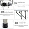 Pet grooming table for Medium to large dogs, Heavy-duty grooming station with Adjustable arm &amp; Noose, Waterproof surface, Foldable design, Storage tray, and Non-slip feet, 160 cm (Black)