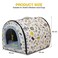 Dog bed house with Removable cushion, Portable handle, Durable zipper, and Non-slip base, Cozy cave pet house bed for Small to medium-sized dogs, Comfortable warm nest, Easy to clean, 55 cm (White)