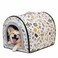 Dog bed house with Removable cushion, Portable handle, Durable zipper, and Non-slip base, Cozy cave pet house bed for Small to medium-sized dogs, Comfortable warm nest, Easy to clean, 55 cm (White)