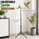 Bird Perch Stand with Tripod Base, Adjustable Height, Portable &amp; Sisal Rope Perches, 144 cm Bird Training Stand with Stainless Steel Feeding Cup for Parrot, Macaw &amp; other Medium to Large Birds (Black)