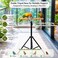 Bird Perch Stand with Tripod Base, Adjustable Height, Portable &amp; Sisal Rope Perches, 144 cm Bird Training Stand with Stainless Steel Feeding Cup for Parrot, Macaw &amp; other Medium to Large Birds (Black)
