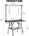 42-Inch Foldable dog grooming table with Adjustable grooming Arms, Waterproof surface, Storage tray, and Non-slip feet, Heavy-duty grooming table for Large dogs, Easy to assemble, 165 cm (Black)
