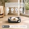 Pet bed with Soft plush, Low entry, Portable and Lightweight, 53 cm Cozy indoor lounger for puppies and kitten, Pet cushion with Raised sides, Comfortable, Warm, Washable &amp; Breathable Pet Sofa, (Black)