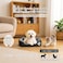 Pet bed with Soft plush, Low entry, Portable and Lightweight, 53 cm Cozy indoor lounger for puppies and kitten, Pet cushion with Raised sides, Comfortable, Warm, Washable &amp; Breathable Pet Sofa, (Black)