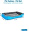 Pet bed with Soft plush, Low entry, Portable and Lightweight, 61 cm Cozy indoor lounger for small Dogs and Cats, Pet cushion with Raised sides, Comfortable, Warm, Washable &amp; Breathable Pet Sofa, (Blue)