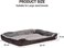 Orthopedic dog bed for Large dogs, Washable plush pet bed with raised bolster sides, Soft plush interior, and Non-slip bottom, Comfortable indoor dog sofa bed, Easy to clean, 90 cm (Dark-chocolate)