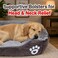 Orthopedic dog bed for Large dogs, Washable plush pet bed with raised bolster sides, Soft plush interior, and Non-slip bottom, Comfortable indoor dog sofa bed, Easy to clean, 90 cm (Dark-chocolate)