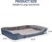 Orthopedic dog bed for Medium dogs, Soft plush pet sofa bed with Raised bolsters design, Soft plush surface, and Non-slip bottom, Comfortable calming puppy cushion, Easy to clean, 80 cm (Grey)
