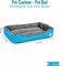 Pet cushion for dogs and Cats, Soft Plush pet bed with Raised sides, Low entry, and Warm, 73 cm sleeping mat with Non-slip, Comfortable, Head &amp; Neck Support, and Breathable &amp; Light weight (Blue)