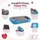 Pet cushion for dogs and Cats, Soft Plush pet bed with Raised sides, Low entry, and Warm, 73 cm sleeping mat with Non-slip, Comfortable, Head &amp; Neck Support, and Breathable &amp; Light weight (Blue)