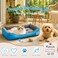 Pet cushion for dogs and Cats, Soft Plush pet bed with Raised sides, Low entry, and Warm, 73 cm sleeping mat with Non-slip, Comfortable, Head &amp; Neck Support, and Breathable &amp; Light weight (Blue)