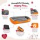 Pet cushion for dogs and Cats, Soft Plush pet bed with Raised sides, Low entry, and Warm, 73 cm sleeping mat with Non-slip, Comfortable, Head &amp; Neck Support, and Breathable &amp; Light weight (Orange)