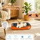 Pet cushion for Small dogs and Cats, Soft Plush pet bed with Raised sides, Low entry, and Warm, 61 cm sleeping mat with Non-slip, Comfortable, Head &amp; Neck Support, and Breathable &amp; Light weight (Orange)