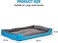 Dog bed with Raised bolster sides, Soft plush interior, and Non-slip bottom, Orthopedic dog bed for Medium &amp; Large dogs, durable, comfortable dog sleeping bed, Easy to clean, 90 cm (Blue)
