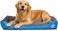 Dog bed with Raised bolster sides, Soft plush interior, and Non-slip bottom, Orthopedic dog bed for Medium &amp; Large dogs, durable, comfortable dog sleeping bed, Easy to clean, 90 cm (Blue)