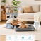 Pet cushion for Small dogs and Cats, Soft Plush pet bed with Raised sides, Low entry, and Warm, 61 cm sleeping mat with Non-slip, Comfortable, Head &amp; Neck Support, and Breathable &amp; Light weight (Grey)
