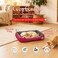 Pet cushion for Small dogs and Cats, Soft Plush pet bed with Raised sides, Low entry, and Warm, 61 cm sleeping mat with Non-slip, Comfortable, Head &amp; Neck Support, and Breathable &amp; Light weight (Red)