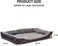 Dog bed with Bolstered sides, Soft plush surface, and Non-slip bottom, Plush Orthopedic pet sofa bed for Small and Medium indoor dogs, Easy to clean, 80 cm (Chocolate)