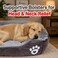 Dog bed with Bolstered sides, Soft plush surface, and Non-slip bottom, Plush Orthopedic pet sofa bed for Small and Medium indoor dogs, Easy to clean, 80 cm (Chocolate)