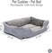 Pet cushion for Puppies and kitten, Soft Plush pet bed with Raised sides, Low entry, and Warm, 53 cm sleeping mat with Non-slip, Comfortable, Head &amp; Neck Support, and Breathable &amp; Light weight (Grey)