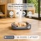 Pet cushion for Puppies and kitten, Soft Plush pet bed with Raised sides, Low entry, and Warm, 53 cm sleeping mat with Non-slip, Comfortable, Head &amp; Neck Support, and Breathable &amp; Light weight (Grey)