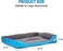 Dog bed with Bolstered sides, Soft plush surface, and Non-slip bottom, Plush Orthopedic pet sofa bed for Small and Medium indoor dogs, Easy to clean, 80 cm (Blue)
