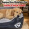 Dog bed with Bolstered sides, Soft plush surface, and Non-slip bottom, Plush Orthopedic pet sofa bed for Small and Medium indoor dogs, Easy to clean, 80 cm (Black)